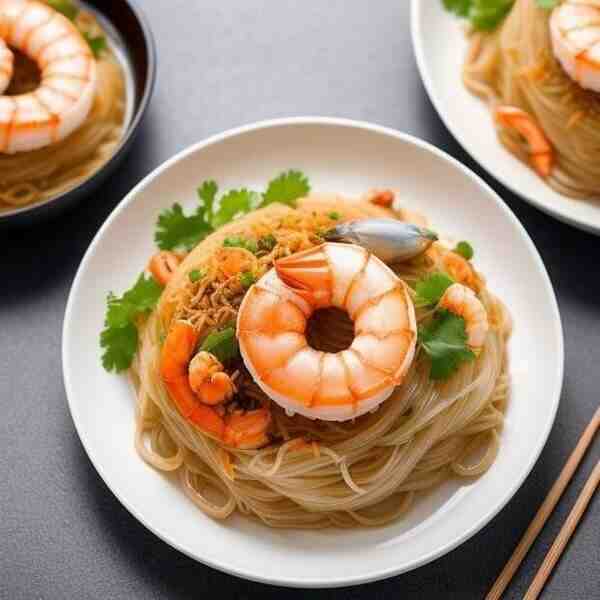 Рисовая лапша с морепродуктами